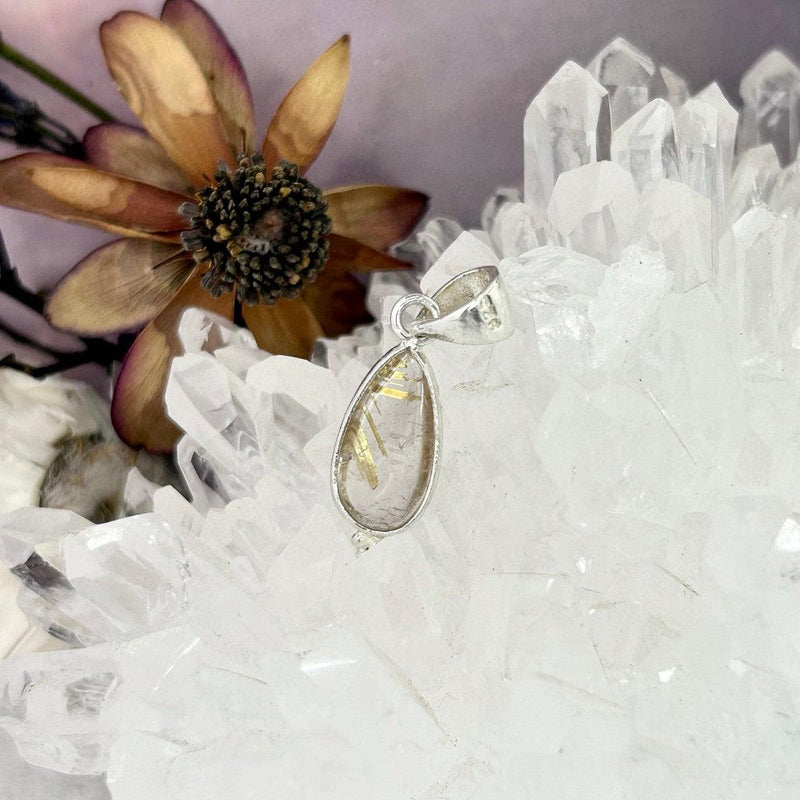 Golden Rutile Assorted Shape Pendants