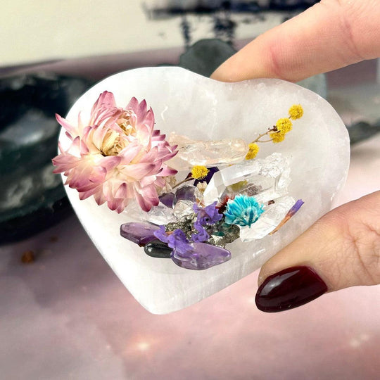 Selenite Heart Bowl