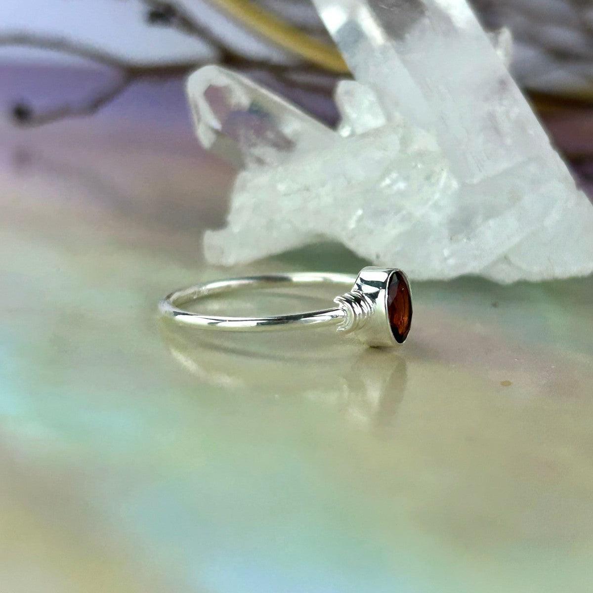 Garnet Oval Cut Ring
