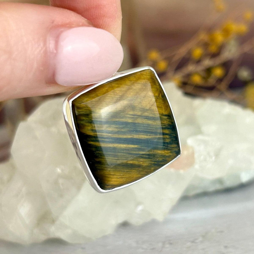 Tiger's Eye Cube Pendant