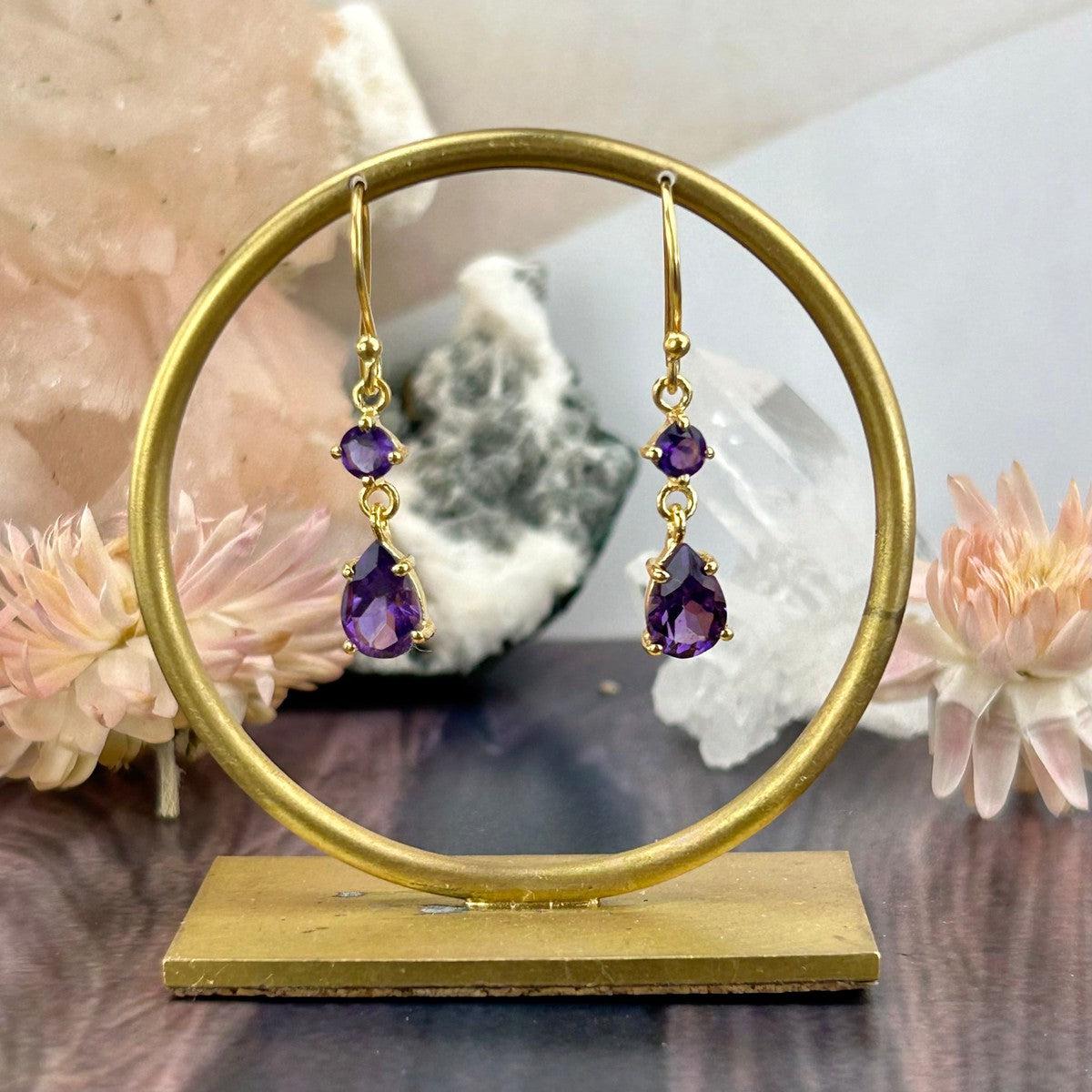 Amethyst And Gold Evening Jewellery