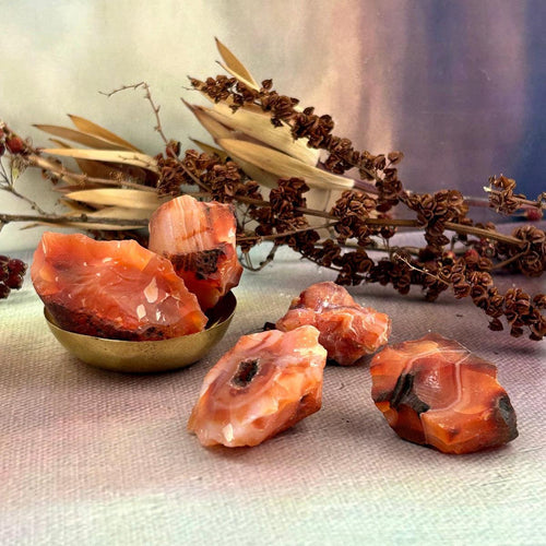 Unpolished Carnelian Crystal