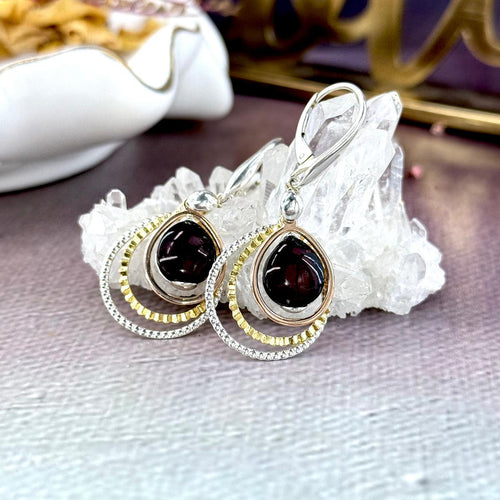 Mixed Metal Crystal Earrings