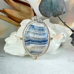 Blue Scheelite Oval Pendant