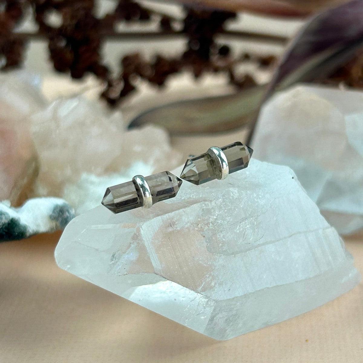Grounding Crystal Stud Earrings