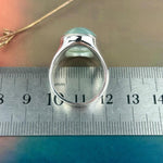 Oval Aquamarine Crystal Ring