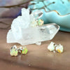 Raw Opal Stud Earrings