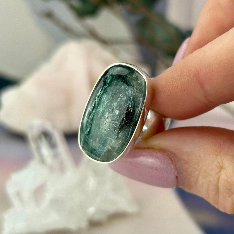Size 6 Green Kyanite Ring