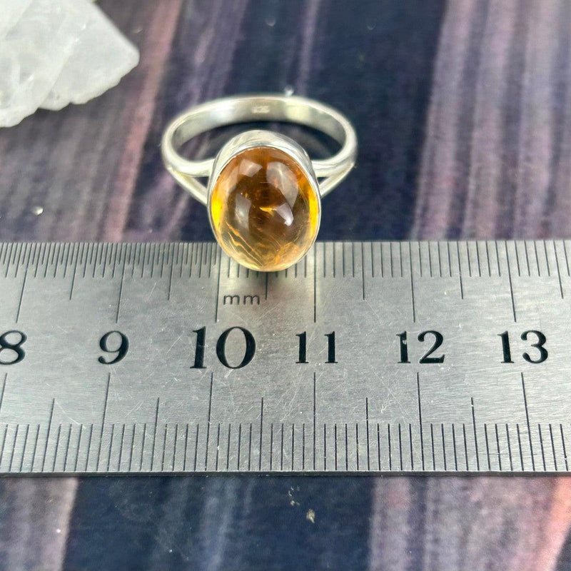 Citrine Oval Cabochon Ring