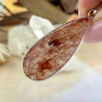 Fire Quartz Sterling Silver Pendant