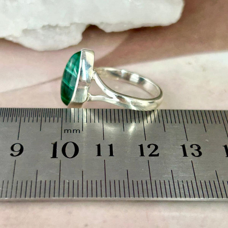 Real Malachite Crystal Ring