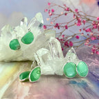 Green Chalcedony Sterling Silver Earrings