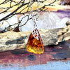 Amber In Sterling Silver Pendant