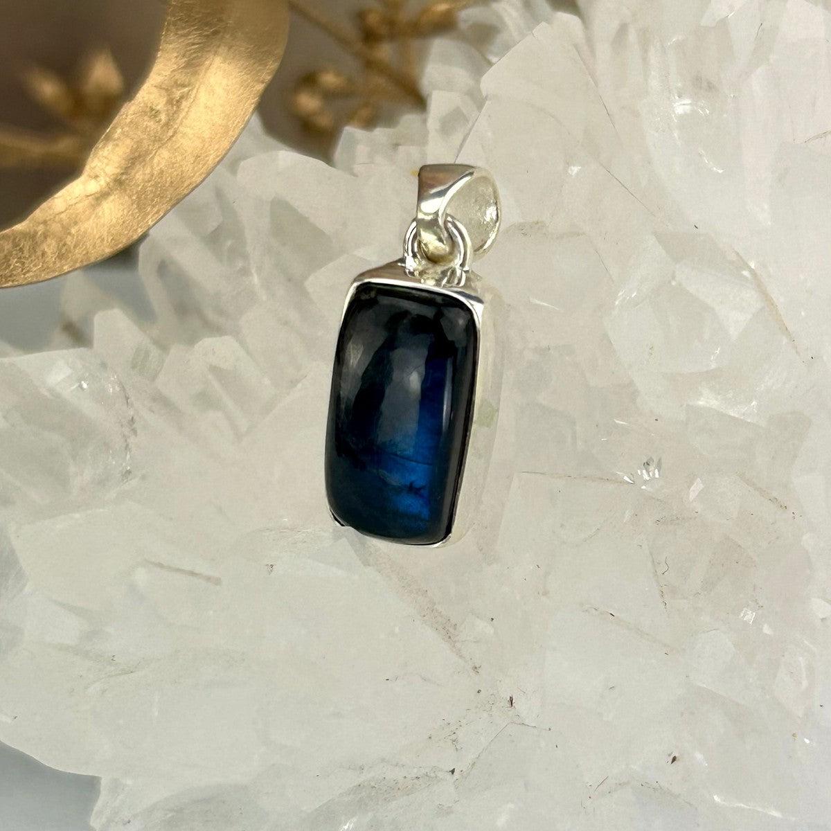 Rectangle Labradorite Pendant