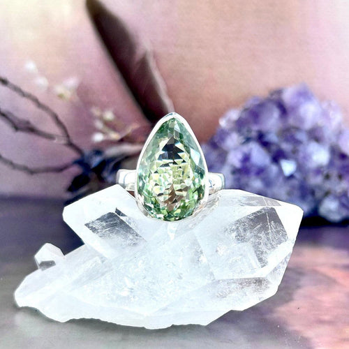 Green Amethyst Cocktail Ring