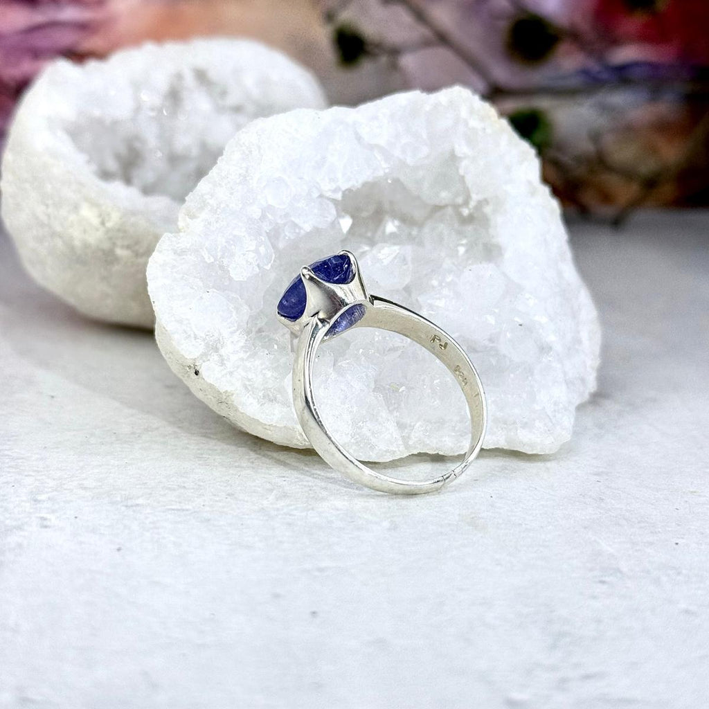 Blue Gemstone Sterling Silver Ring