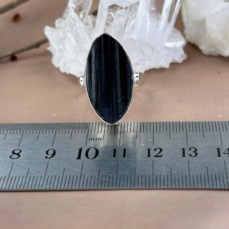 Modern Black Tourmaline Ring
