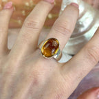 Golden Yellow Citrine Ring