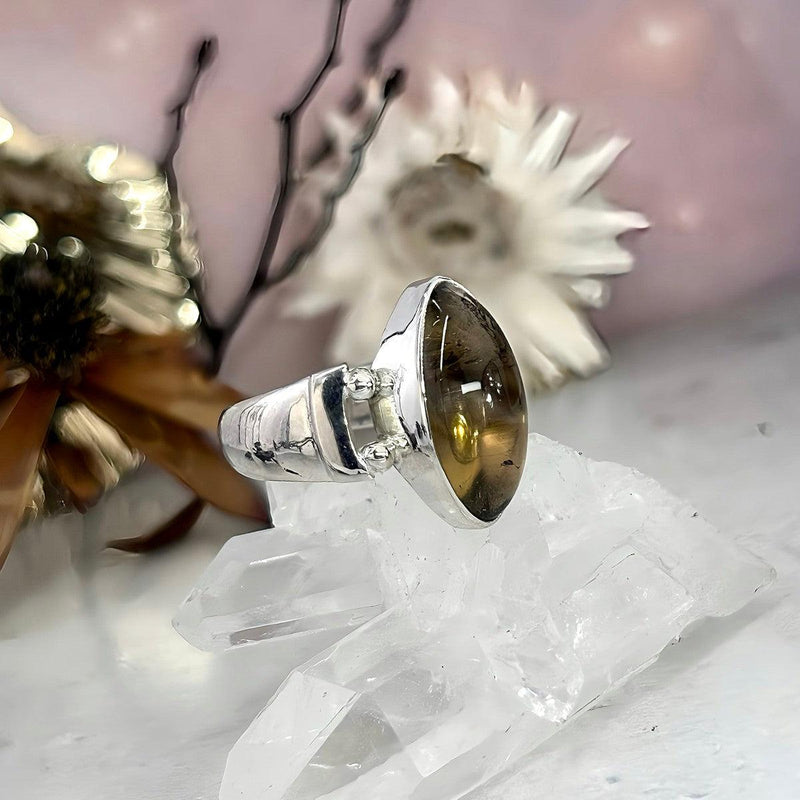 Citrine Natural Marquise Ring