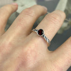 Garnet Brilliant Cut Ring