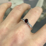 Garnet Brilliant Cut Ring