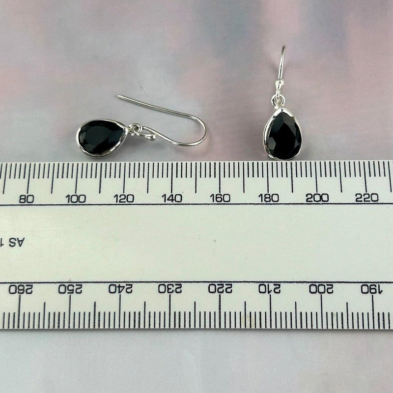 Dainty Onyx Drop Earrings