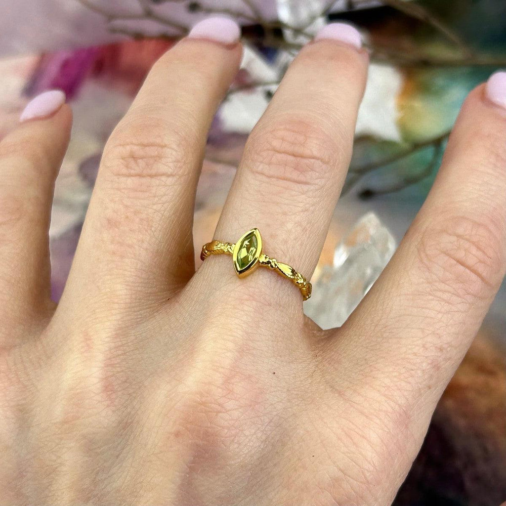 9ct Gold Crystal Ring