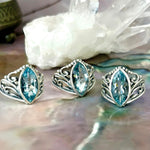 Antique Blue Topaz Riing