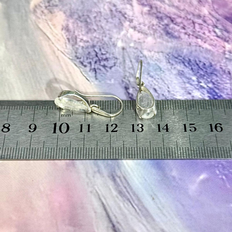 Teardrop Cut Moonstone Earrings