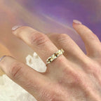 Assorted Gemstone Three Stone Stacker Rings