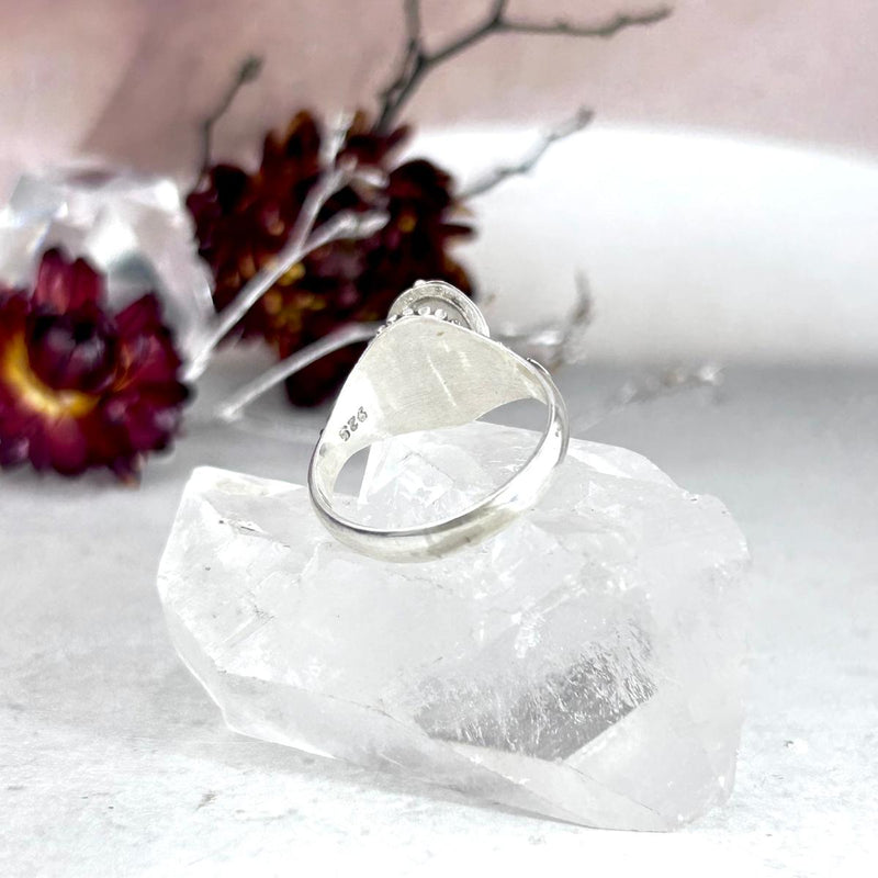 Red Gemstone Sterling Silver Ring