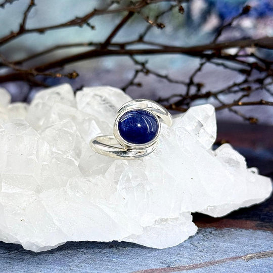 Tanzanite Oval Wave Ring