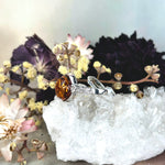 Baltic Cognac Amber Round Etched Ring