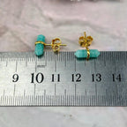 Amazonite Gold Studs
