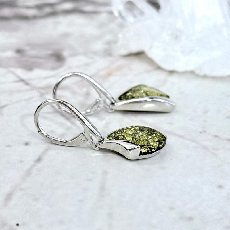 Baltic Amber Silver Earrings