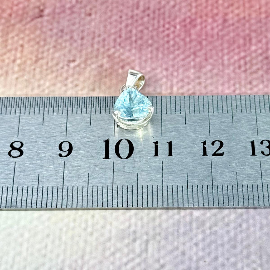 Aquamarine Triangle Pendant