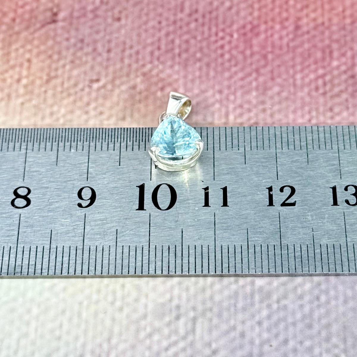 Aquamarine Triangle Pendant
