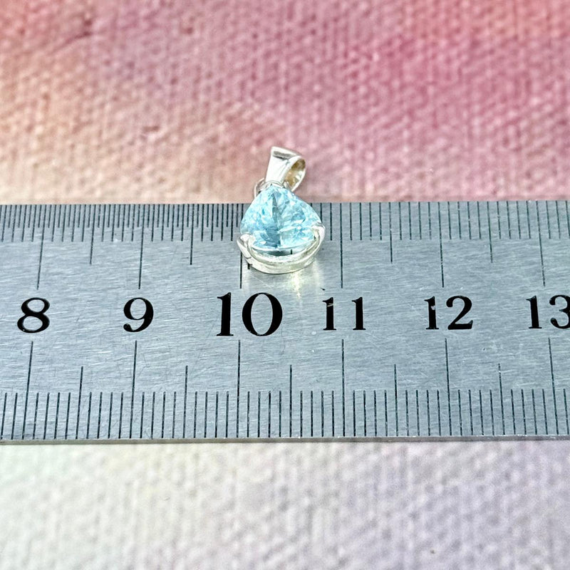Aquamarine Triangle Pendant