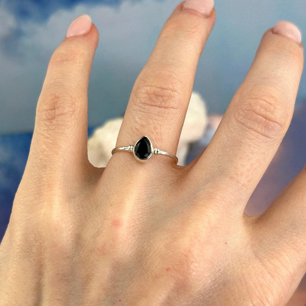 Dainty Black Onyx Ring