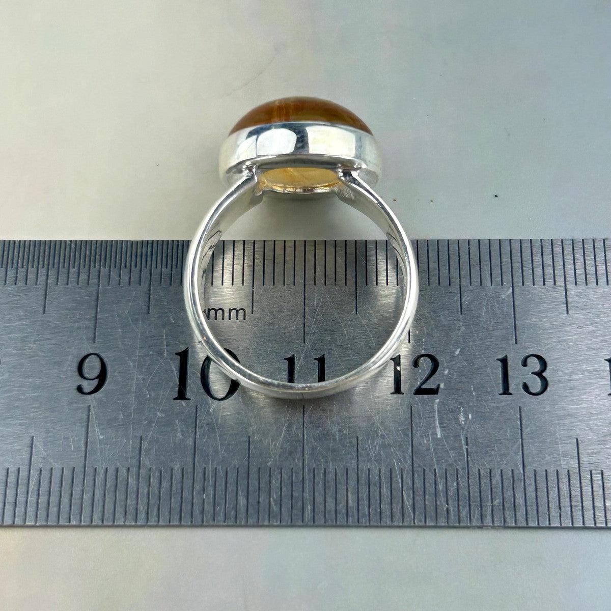Organic Citrine Stone Ring
