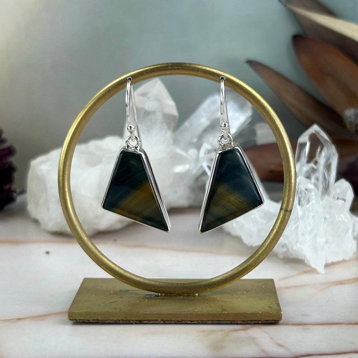 Geometric Design Crystal Earrings