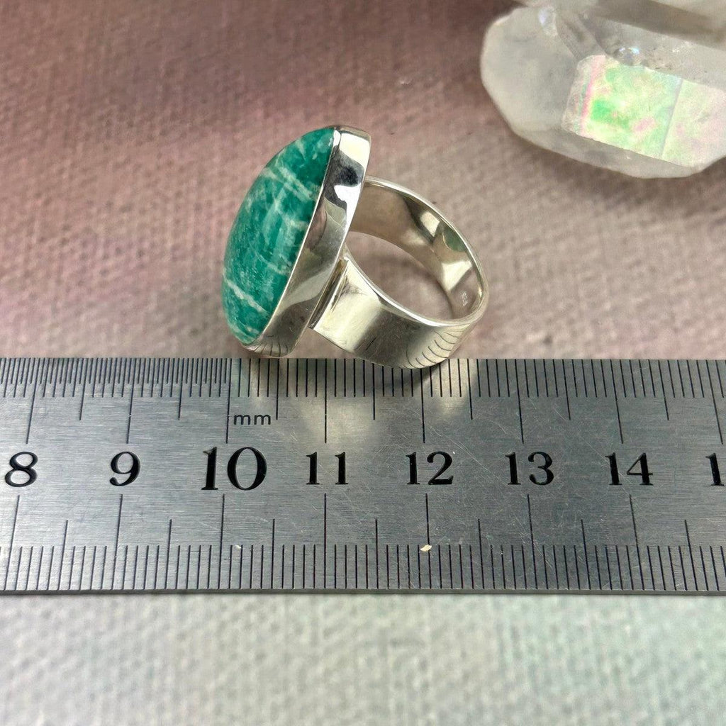 Amazonite Teardrop Rings