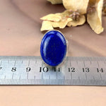 Blue Oval Crystal Ring