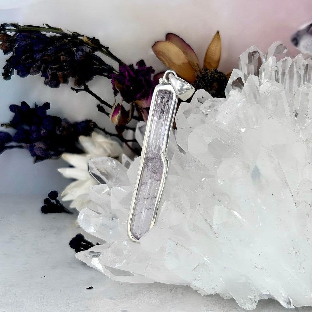Rough Cut Crystal Bar Pendant