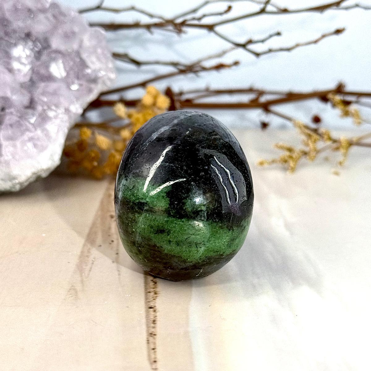 Zoisite With Ruby Skull