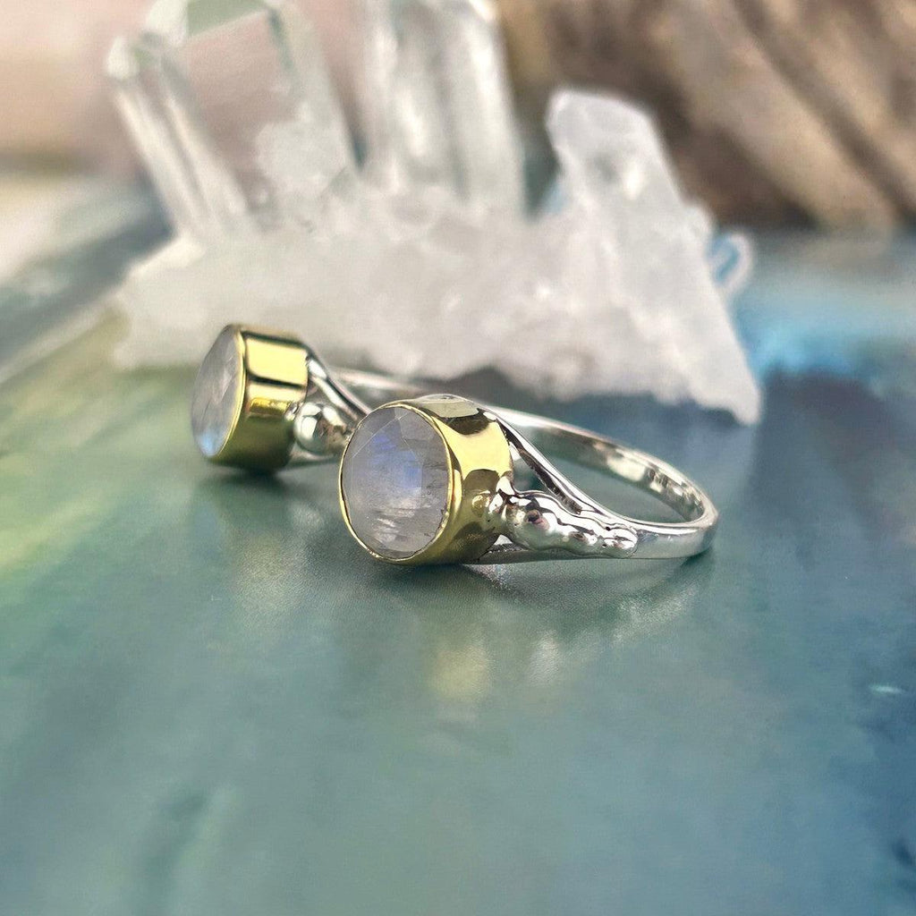 Moonstone Mixed Metal Ring
