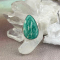 Amazonite Teardrop Rings