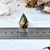 Golden-Blue Tiger’s Eye Teardrop Ring