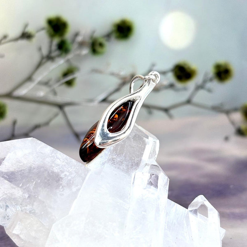Assorted Baltic Amber Flower Bud Pendants