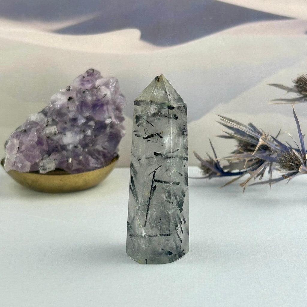 Tourmalated Quartz Crystal Points